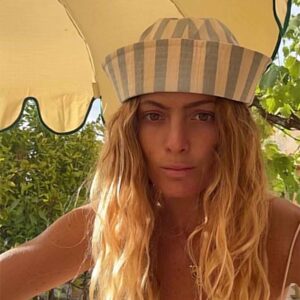 Sailor Hat White&LightBlue Stripes